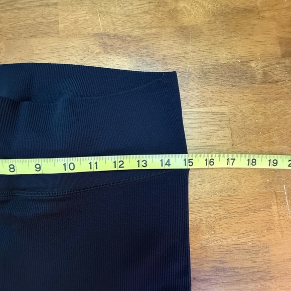 J. Crew Black Ribbed Leggings and Bike Shorts L - Picture 4 of 5